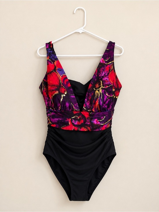Other - Tummy slimmer 90s inspired  one-piece swimsuit floral print  size 16 NWT
